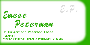 emese peterman business card